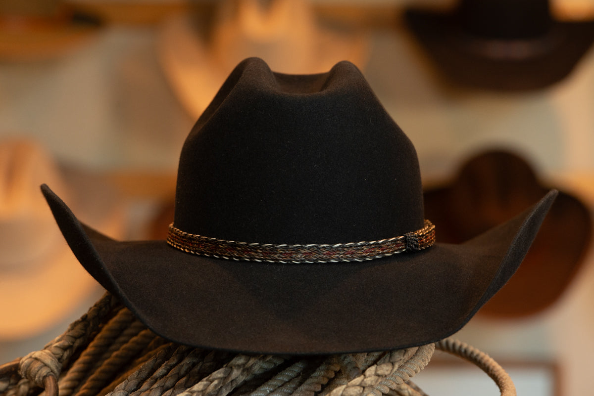 20X Beaver Black Cattleman's Cowboy Hat (Size 7 1/4)