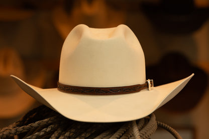 50% Beaver Bone Sloped Cattleman's Cowboy Hat (Size 7 1/8)