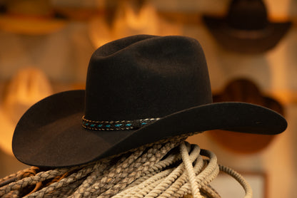 20X Premium Beaver Black Cattleman's Cowboy Hat (Size 7 1/8)