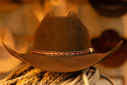 50% Beaver Dark Brown Cattleman's Cowboy Hat (Size 7 5/8)