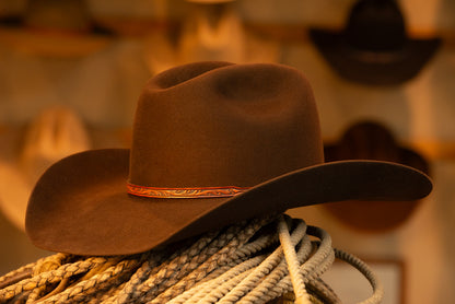 50% Beaver Dark Brown Wide Cattleman's Cowboy Hat (Size 7 3/8)
