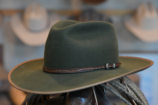Moss Green Town Hat (Size 7 3/8)