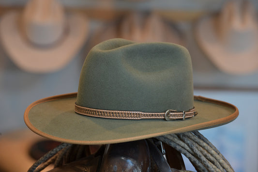 Military Green Town Hat (Size 7 1/4)