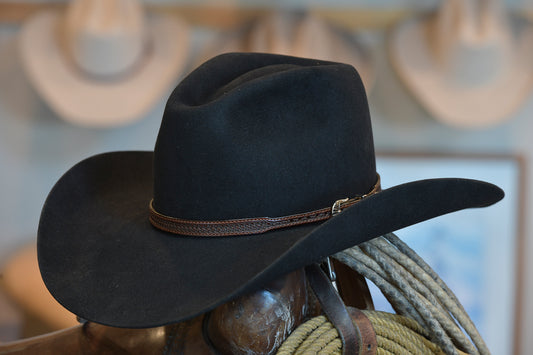 Black Pinch Hat (Size 7 3/8)