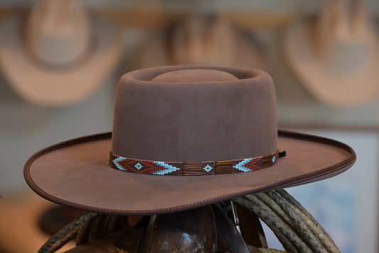 100% Nutria Burdock Western Dress Hat (7 1/8)