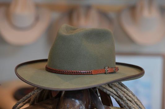 Military Green Town Hat (Size 7 1/4)